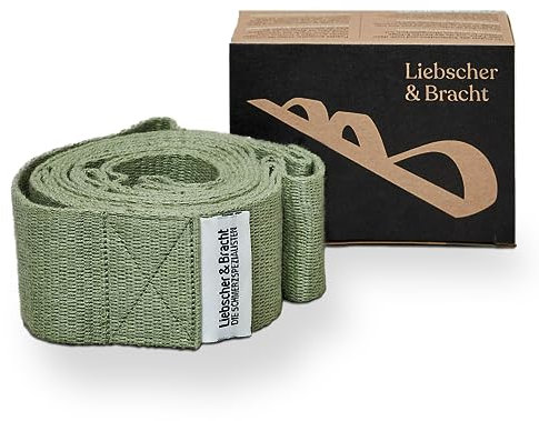 Liebscher & Bracht Original Schulterretter – Dehnungsgurt mit Schlaufen für einfaches Üben bei Schulterschmerzen – Dehnungsband aus 100% Baumwolle inkl. Übungen in der App – Made in Germany