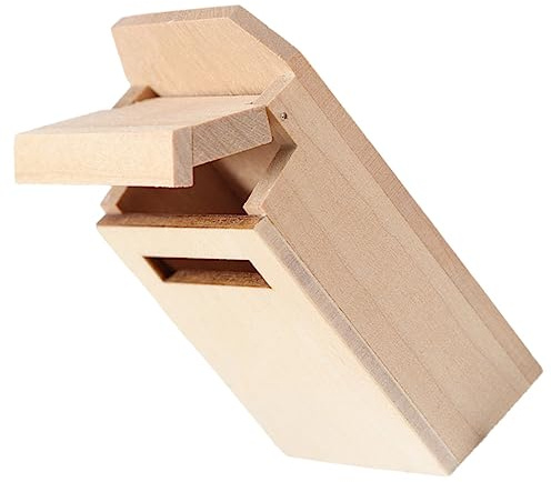 DOITOOL Mini Boîte Aux Lettres En Bois 1:12 Modèle De Meuble Maison De Poupée Décor Créatif Pour Micro Paysage 2.7X1.8X1 Pouces
