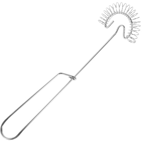 DEARMAMY Manual Egg Beater Spiral Whisk Stainless Steel Handheld Mixer for Kitchen Baking Cooking Sauce Stirring Milk Frother 10.62 Inch
