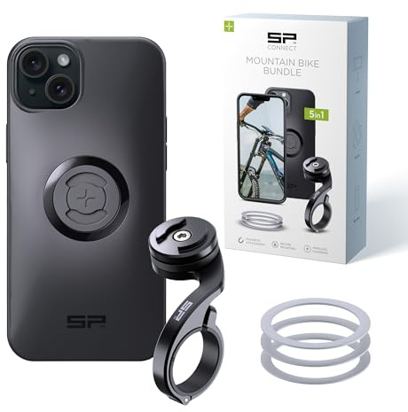 SP CONNECT Mountain Bike Bundle |SPC+| kompatibel mit iPhone 15 Plus| Handyhalter für Mountainbike| Mountainbike MTB Handy Halterung Gadget