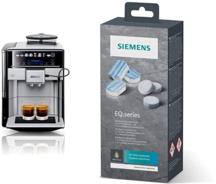 Siemens Kaffeevollautomat EQ.6 plus s700 TE657503DE & Multipack TZ80003A, Inhalt: 1 x 10 Reinigungstabletten (je 2,2 g)