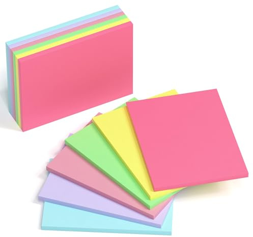 6 Blöcke Haftnotizen Groß, Riesige Klebepads 203 x 152mm, 50 Blatt/Block Meeting Notes, Groß Notizzettel Wiederverwendbar zum Erinnerung/Checkliste für Büro,Studie,Hause,Präsentationen,Werkstätten