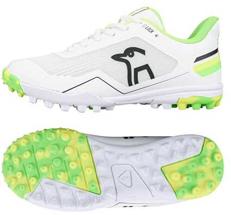 Kookaburra KC 5.0 - Scarpa da Cricket con Suola in Gomma, Colore: Giallo/Verde, Misura 37