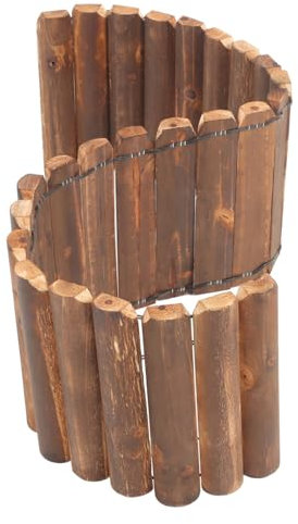 Happyyami Clôture Bois pour Jardin Bordure De Pelouse Clôture Décorative pour Plantes Et Massifs Protection pour Aménagement Paysager
