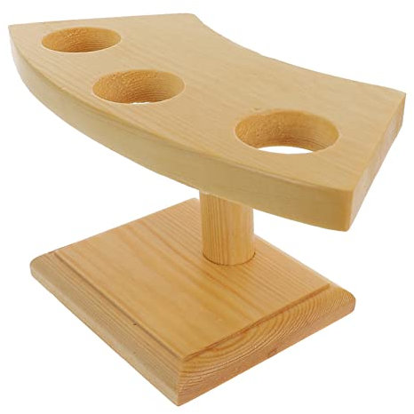 ABOOFAN Support En Bois Pour Cornets De Glace PréSentoir À Sushi Et Desserts Avec 3 Compartiments IdéAl Pour ÉVéNements Et FêTes
