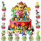 49 pièces de décoration pour gâteau d'anniversaire Enfant, décoration pour gâteau, Topper pour gâteau, Topper pour Cupcake, décoration pour gâteau Enfant, kit de décoration pour gâteau