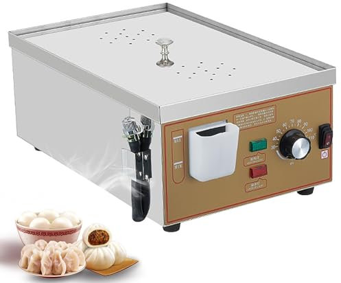 SAYEYBU Machine à Brioches Vapeur éLectrique 2/4/6 Trous, Cuiseur Vapeur éLectrique Professionnel, Alimentation en Eau IndéPendante, pour Restaurants Et Petits DéJeuners,A,2holes