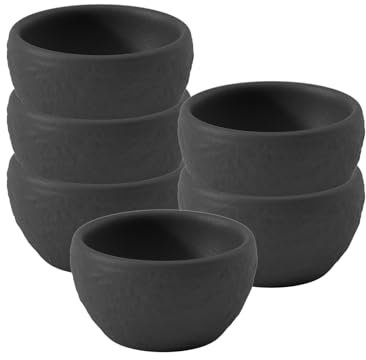 Villeroy & Boch - Manufacture Rock Egg Cups, Set of 6, Black, Dishwasher Safe, Matte Slate Look, Modern Design, Can Be Used as Shot Glass/Shot Glass, Premium Porcelain