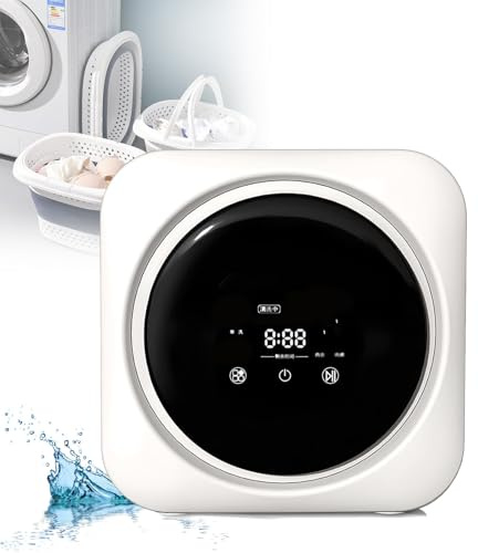 Machine À Laver Et Sèche-Linge Petite portative murale automatique, sèche-linge, 3,5 L, chargement frontal, écran tactile LCD, cuve en acier inoxydable, pour appartement, maison, dortoir - 2