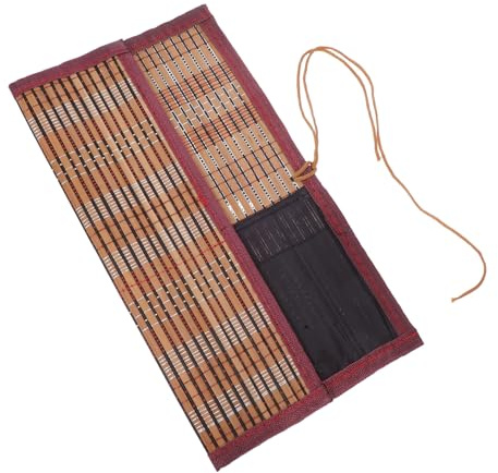 Gatuida Chinesischer Kalligrafie-pinselhalter Aus Bambus Pinseletui Für Schreibpinsel Künstler-pinselaufbewahrungstasche Organizer Für Stifte Und Pinsel Und Canvas Material