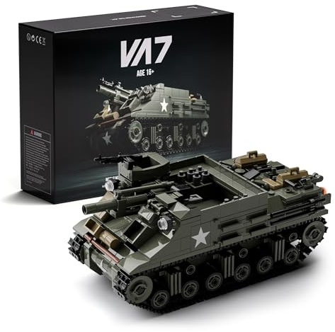 Nifeliz Panzer M7 Priest Haubitze Bauspielzeugset, Militär Selbstfahrlafette Klemmbausteine für Erwachsene, eine ideale Geschenkidee für Militärfans (646 Teile, NF10336) | WW2 Howitzer Army Vehicle Building Set for Adults, Collectible Army Display Model Set and Gift for Enthusiasts