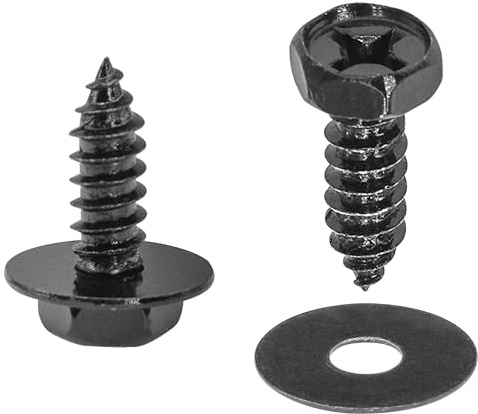 50 PCS Hex Head Self-Tapping Screws – Cross Drive Car Repair Screws for Automotive and Metal Fixing