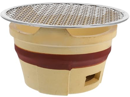 STAHAD Stufa Barbecue in Terracotta Resistente e Portatile per Esterni Fornello in Terracotta per Carbonella e Legna Compatto e Leggero per Uso Domestico e Campeggio Completo con Alta