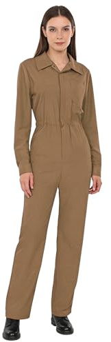 Freebily Tuta Intera da Lavoro Donna Costume da Meccanico Salopette Protettive per Carrozzeria Magazzini Agricoltura Jumpsuit Horror Cosplay Costume Carnevale Halloween