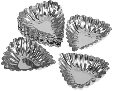 MOTHNUR Stampi per Crostate Riutilizzabili in Acciaio Inox 20 Pezzi, Stampi per Cupcake e Budini Resistenti alle Alte Temperature, Teglie per Crostate Fai da Te Adatte a Casa, Ristoranti