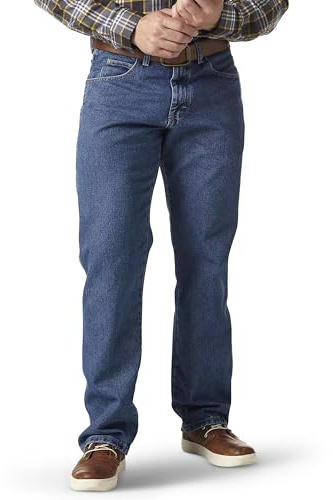 Wrangler Relaxed Fit Jean Jeans, Indaco Antico, W42 / L32 Uomo