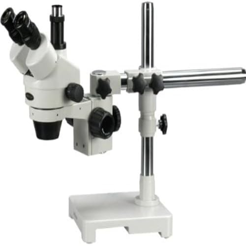 AmScope - 3.5X-90X Microscopio Stereoscopico Trinoculare Zoom su Supporto a Braccio Singolo