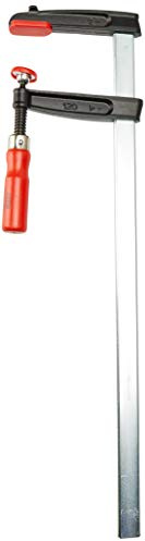 BESSEY Temperguss-Schraubzwinge TGRC60S12 | 600 mm Spannweite | Solide Schraubzwinge mit Tempergussbügel für präzises und zuverlässiges Spannen bei täglichen Arbeiten