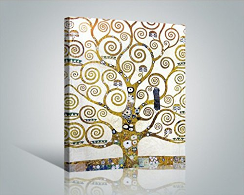 1art1 Gustav Klimt Poster Der Lebensbaum (Detail) Bilder Leinwand-Bild Auf Keilrahmen | XXL-Wandbild Poster Kunstdruck Als Leinwandbild 50x40 cm
