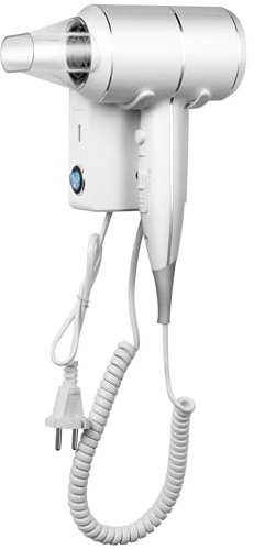 QL Haartrockner Ionen mit Wandhalterung und USB-Steckdose,Föhn mit ThermoProtect Technologie 2000watt,für Hotel Haus,Weiß