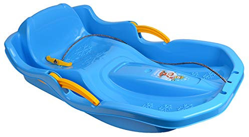 Schlitten Kinderschlitten BOB MINIBOB Kunststoff Rodel 4 Farben (Blau)