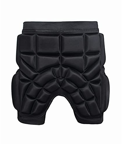 Gusengo 3D Rembourré Protection Hanche Enfants Protection Hanche Pad Shorts Antidérapant Réglable Léger Enfants Butt Pad Pantalon pour Ski Skate Snowboard Roller Patinage Hockey Football Noir