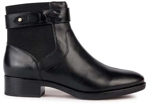 Geox Women's D Felicity Ankle Boot, Nero, 38.5 EU