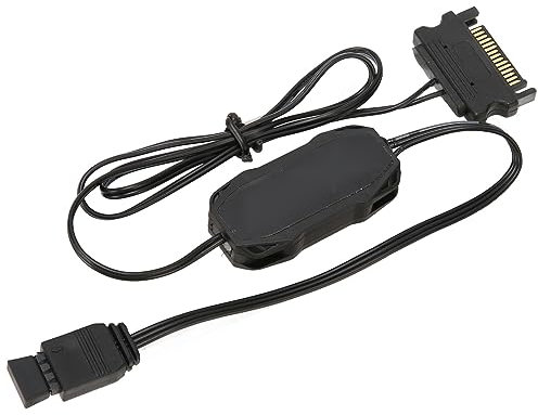 Bewinner Controller ARGB 5V 3 Pin Cavo Controller RGB, Alimentatore SATA Controller Striscia Luminosa, Connettore ARGB Mini 3 Pin Telecomando RF Controller Luce Ventola, modalità Luce