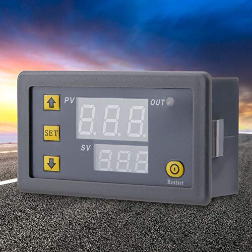 W3230 DC 12V 24V LED Digital Temperaturregler Thermostat Schalter Sensor Meter (24V rote und blaue Anzeige)