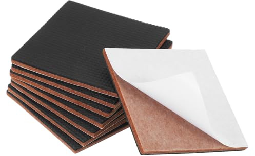 PATIKIL 3 Felt Furniture Pads, 16 Pcs Square Non Slip Furniture Pads Self Adhesive EVA Furniture Feet Non Skid Furniture Grippers for Hardwood Floors Protectors, Black