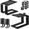 Faankiton 2PCS Desktop Speaker Stands, Thickened Desk Audio Stands Support up to 20kg Each, Carbon Steel Speaker Stand, Heavy Duty Metal Speaker Riser with Anti-Vibration Pads 5°Tilt for Optimal Sound