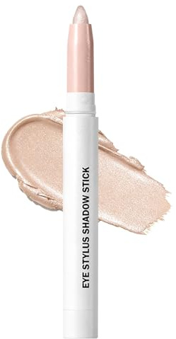 Glitzer Lidschatten Stift, Champagner Glitter Eyeshadow Stick, Hochpigmentiert Creme Highlighter, Wasserfest & Langlebig Lidschattenstift Crayon mit Metallic Finish, Glänzend Knitterfrei Augen Makeup