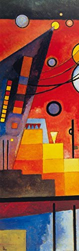 1art1 Wassily Kandinsky Schweres Rot, 1924, 1-Teilig Selbstklebende Fototapete Poster-Tapete 240x75 cm