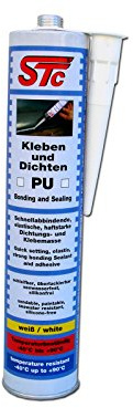 STC 1K PU Kleben und Dichtmasse grau schwarz weiß 310 ml Karosseriedichtmasse Karosseriekleber Polyurethan Kleber (weiß)