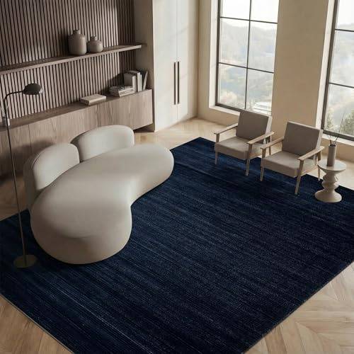 SAFAVIEH Area Rug 6x9 - Vision Collection - Navy, Modern Ombre Design, Non-Shedding & Easy to Clean, Ideal for Living Room, Bedroom, Dining Space (VSN606N)