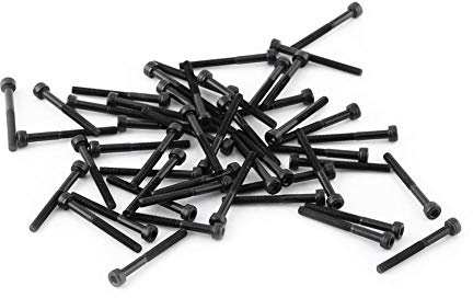 Innensechskant Schraubsatz, Akozon M3 Schwarzer Kopfschraubensatz 12,9 Grad Legierter Kohlenstoffstahl 4-50 mm(M3*30mm,Partially Threaded-50 Stück)