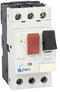 Disjoncteur de protection de moteur GV2 3P Type disjoncteur de moteur magnétique thermique (6A-10A)