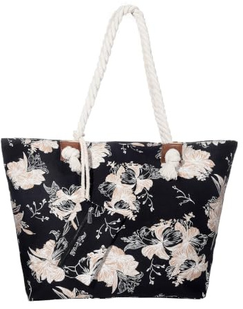 MASADA Badetasche XXL Familie Strandtasche Damen Beach bag groß mit Reißverschluss - Art Nouveau