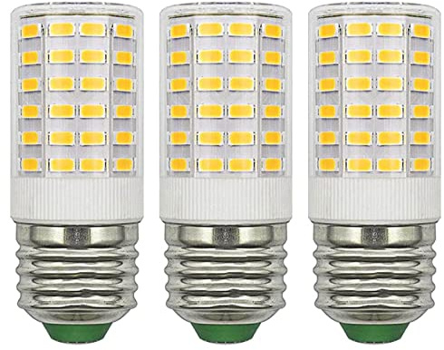 AC100-265V 7W Refrigerator Bulb Super Bright LED 100W Equivalent E26 Medium Base Corn Lamp Fridge Freezer Appliance Ceiling Fans Home Lighting, Compact T10 Tubular A15 Cool White 6500K, 3 Pack