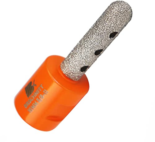 Diamond Finger Milling Bits,BRSCHNITT 3/8 Inch 10mm Dry Core Drill Bit with 5/8-11 Thread for Enlarging Shaping Existing Holes of Porcelain Tile Ceramic Marble Granite Countertop