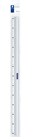 STAEDTLER magnetisches Aluminium Lineal Mars, 60cm Länge, bruchfest, ruschfest, 563 60M, 1 Stück (1er Pack) | Metall-Schneidelineal, rutschfeste Oberfläche – bruchfest, fürs Büro – Art.-Nr. 563 60M