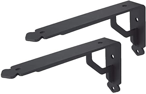 Schwarze Schwerlast Regalhalterungen Metallhalterung Schwimmende Industrial Regalträger Laden 200kg Wandmontierte Eisen Regalkonsole, 2 Stück, mit Schraube (600 × 250mm)