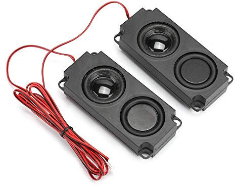 KIMISS 5W 8Ohm Lautsprecher DIY 5W 8Ohm Schwarz Abs 8Ω 5W Tragbarer Schwerer Bass für Audio-Hohlraum 40 Mm Magnetischer Doppellautsprecher für TV