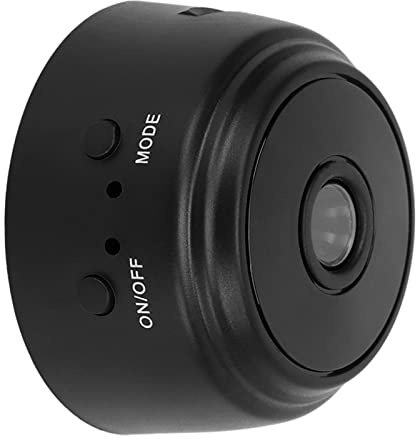 Mini WiFi Camera, 1080P HD Wireless Home Security Cameras, Battery Operated Video Surveillance Cam with Magnetic Back Cover for Baby Monitor Home Indoor Outdoor (Black)