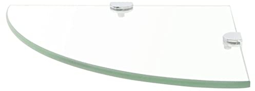 prissent Eckregal 35x35 cm Wandregal Eckregal Hängend Bücherregal Hängeregal Regal Wand Würfelregal Wandregal Küche für Arbeitszimmer, Pflanzen, CDs, Deko, Souvenirs Transparent