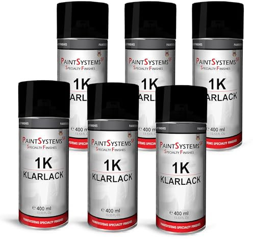 PaintSystems (2 Dosen) 1K Klarlack Spray - Hochglanz, UV-beständig, Acrylharz, Ideal für Auto & DIY