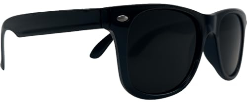 Mustavo Gloss Black Retro Sunglasses For Men For Women Unisex | Full UV400 Protection | Classic Vintage Designer Style For Him For Her