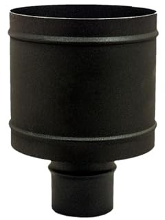 ALLINOX Kit Tubi Canna Fumaria 80 mm Per Stufa a Pellet In Acciaio Nero Antigraffio Canale Impianto Uscita Fumi Componenti Da Interno MADE IN ITALY (TERMINALE A BOTTE)