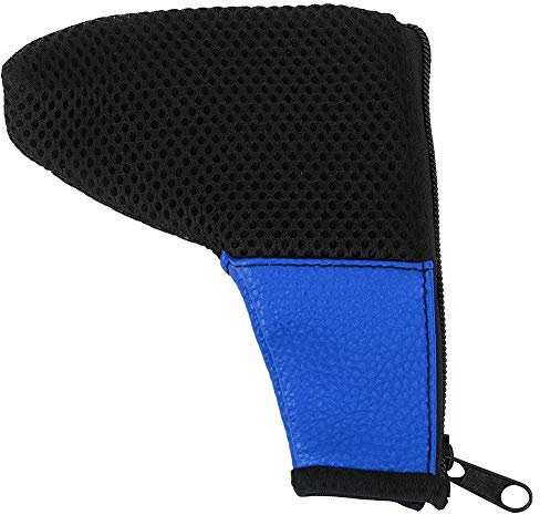 Leapiture Copritesta per mazza da golf con design a cerniera a forma di L Copritesta per mazza da golf Accessorio per golfista Copritesta in legno per uomo Golfista Golf (Blu)