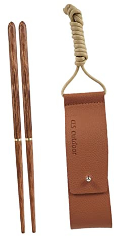 PAMINGONO Portable Solid Wood Folding Chopsticks Camping Outdoor for Picnic and Home Use